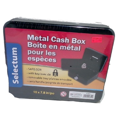 Medium Metal Cash Boxes, Appr. 10 x 7.85x3.5 with key
