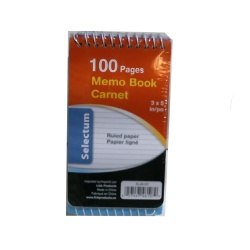 Notebook 3x5 TopCoil 100pg.Assorted colors"