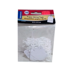 Paper String Tags  30 pkg. W/ hole