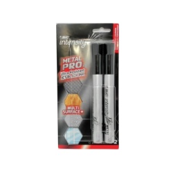 Permanent Marker Metal Pro 2pk. Chisel Tip Bic Intensity