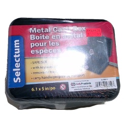 Small Metal Cash Boxes Appr. 6x4.7x15" with key"