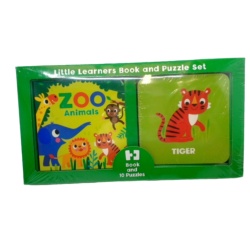 Little Learners Book & Puzzle Set Zoo Animals