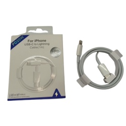 Cable 3FT High Type-C® - Lightning™ 14/13/12/11 Pro Max/iPad/iPod/AirPods, Charging, Data Transfer