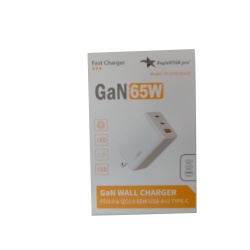 Wall charger 65W 1 USB-A and 2 Type-C® fast charging
