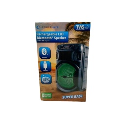 Rechargeable LED Bluetooth Speaker w/USB Input Technical Pro