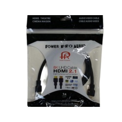 Cable HDMI 2.1 18.0Gbps 8K  round 1 meter power pro audio