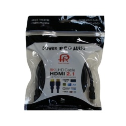 Cable HDMI  2.1 18.0Gbps 8K round 3 meter power pro audio