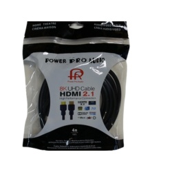 Cable HDMI  2.1 18.0Gbps 8K round 4 meter power pro audio