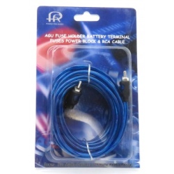 RCA male to male 17 foot left/right audio cable blue