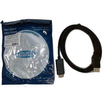 Cable - Displayport to HDMI 4Kx2K 6 foot - Connects PC/Laptop to monitor