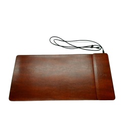 Leather Desk Pad w/USB-C Charging 22.75 x 11""