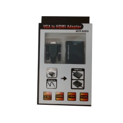 VGA to HDMI cable adapter with audio male - female