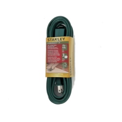 Extension Cord Indoor 15' SPT2 3 Outlet Green Stanley
