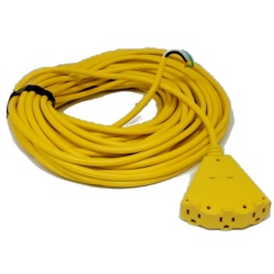 Extension Power Cord 20m 14/3 SJTW 3 Way Plug Yellow (no Male End)