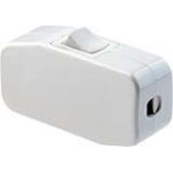 Switch heavy duty feed thru with toggle rocker white