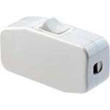 Switch heavy duty feed thru with toggle rocker white