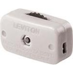 Switch mini feed thru with rotary toggle white