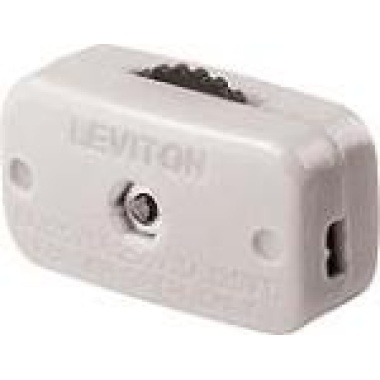 Switch mini feed thru with rotary toggle white