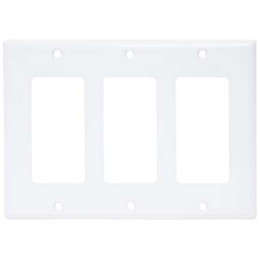 Decora Wall Plate 3-Gang White