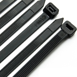 Nylon cable tie 8 inch 50 lb black 100 pack