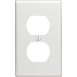 Wallplate receptacle 1 gang white