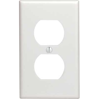 Wallplate receptacle 1 gang white