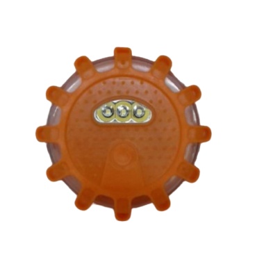 Emergency LED Flare Orange Magnetic 15 LEDs 4 Round
