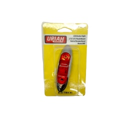 LED Marker Light Red 2-3/4 x 3/4" Flush Mount w/Chrome Bezel Uriah"