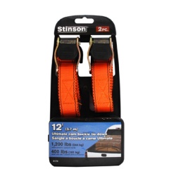 Ratchet tie-down 12 foot 3.7m 1200lb 544kg Stinson 2 pack