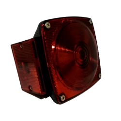 Stop/Turn/Signal Light w/Window 4.5x4.5" Square Red"