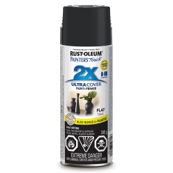 Spray Paint Flat Black Painters Touch 2X 340G Rustoleum