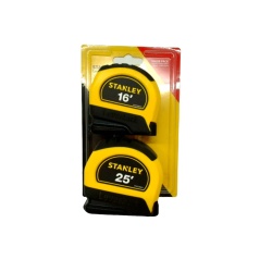 Tape Measures 2pk. 16' & 25' Stanley Leverlock
