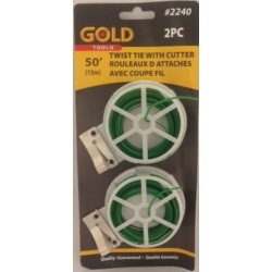 Twist tie with cutter 2 pc