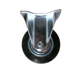 Caster rubber rigid 4 inch 60kg 132lb