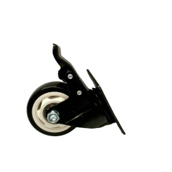 Caster Wheels Plate 3 w/Brake 4pk. Black (Or b/u$8.99ea.)"