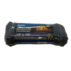 Polypropylene Rope 1/4 X 100' Diamond Braid 100lbs. Kingcord"