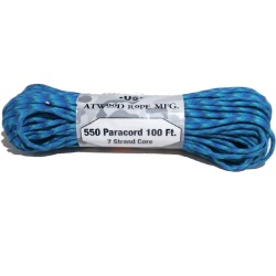 Rope 550 Paracord 100' Blue