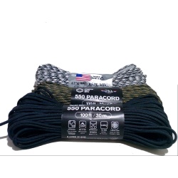 Rope 550 Paracord 100' Camo & Black