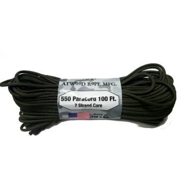 Rope 550 Paracord 100' Green Camo