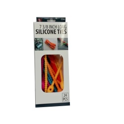 Silicone Ties 7-3/8 24pk. Ass't Colours (or $0.49ea)"