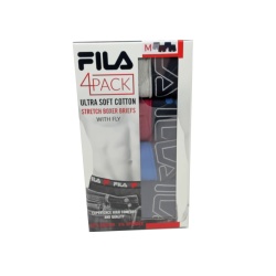Stretch Boxer Briefs 4pk. Medium w/Fly Fila Ass't