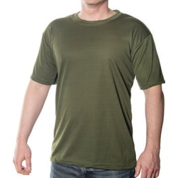 Military T-shirts Medium Olive Kwik Dry Short Sleeve