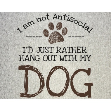 T-Shirt with print - Hang With Dog - M