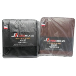 Wallet Men's Ultra Slim Black Or Brown James Michael