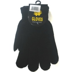 Chenille Gloves Black