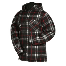 Pile Jacket - hooded - black/red - XXLarge ()