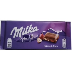 Chocolate Bar Milka Raisins & Nuts 100g.