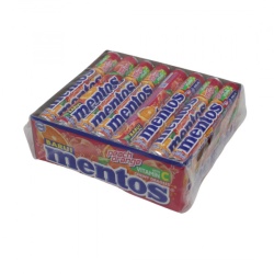 Mentos Roll 24pk X 37g Peach - Each Sold Individually