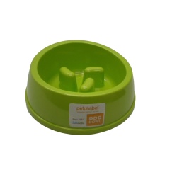 Dog Bowl Slow Feed 0.9L Green Petphabet