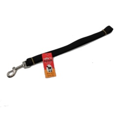 Dog Leash 4' Black Nylon Heavy Duty Swivel Clip Ruffin' It